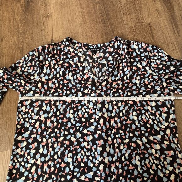 41 Hawthorn Black Multicolored Patterned Chiffon Top - Size XL - Picture 7 of 9